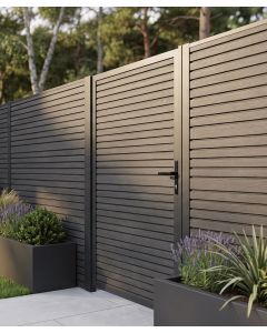 Slatted Pedestrian Composite Gate – Graphite