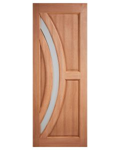 LPD Harrow External Hardwood Frosted Glazed Door