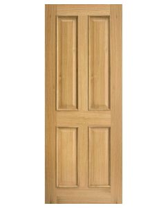 Internal Oak Regency 4 Panel Elegance Fire Door with Raised Mouldings