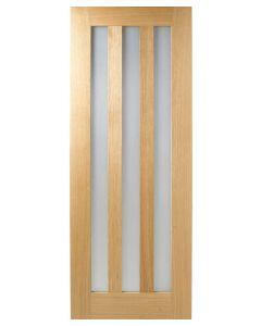 Internal Oak Utah Contemporary Door with Frosted Glass