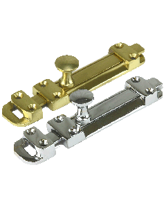 Internal Slide Bolt Chrome or Brass Finish Latch - 4" or 6"