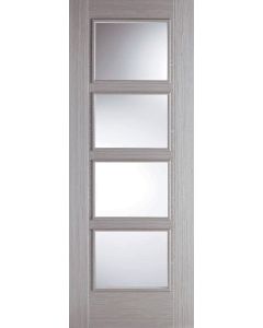LPD Internal Light Grey Vancouver 4L Clear Glazed FD30 Fire Door