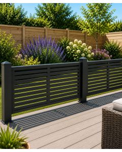 Linear Decorative Fence With Aluminium Posts (Above Ground)