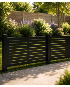 Linear Decorative Fence With Aluminium Posts (Below Ground)