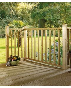 2.4X3.6M Complete Value Decking Kit with Modern style Handrail/Balustrade