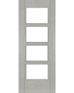 Deanta Light Grey Ash Montreal Pre FInished Glazed Door