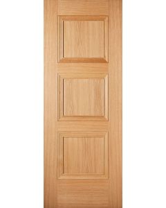 LPD Internal Pre-Finished Oak Amsterdam 3 Panel Fire Door FD30