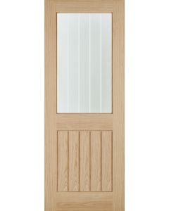 LPD Internal Oak Belize Clear Glazed 1L Door
