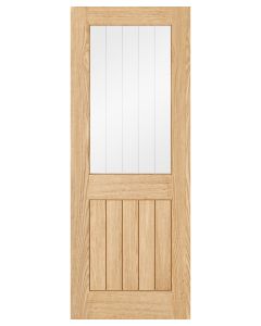 LPD Internal Prefinished Oak Belize 1 Light With Silkscreen Glass (Half Light) Door