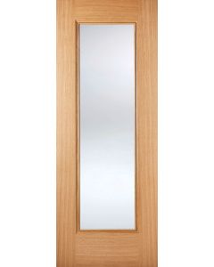 LPD Internal Pre-finished Oak Eindhoven 1 Light Clear Glazed Door