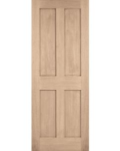 LPD Internal Oak London 4P Prefinished FD30 Fire Door