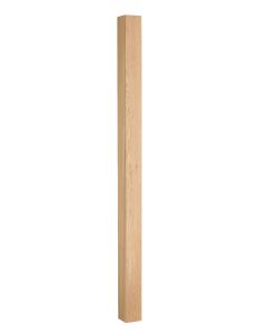 Solid Oak Plain Blank Complete Newel Post