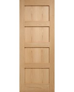 LPD Internal Oak Shaker 4 Panel FD30 Fire Door