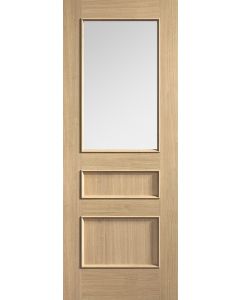 LPD Oak Toledo Pre Finished 2P/1L Clear Glazed Door