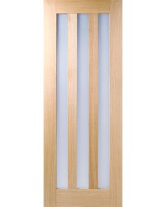 LPD Internal Oak Utah 3L With Clear Glass Prefinished Door