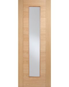 LPD Internal Oak Vancouver Long Light Clear Glazed Pre-finished Fire Door FD30