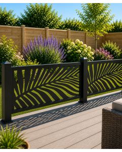 Palm Decorative Fence With Aluminium Posts (Above Ground)