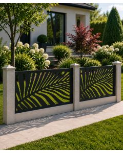 Palm Decorative Fence For Concrete Posts