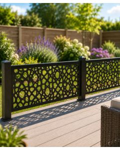 Pebble Decorative Fence With Aluminium Posts (Above Ground)