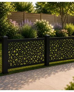 Pebble Decorative Fence With Aluminium Posts (Below Ground)