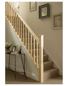 Scandanavian Pine Staircase Kit with 41mm Chamfered Spindles