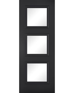 LPD Internal Antwerp Black 3 Light Glazed Door