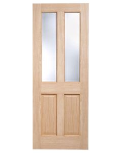 Internal Oak Richmond Door with Clear Bevelled Glass
