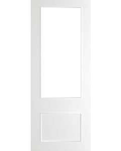 Deanta Sandringham White Primed Door with Bevelled Glass
