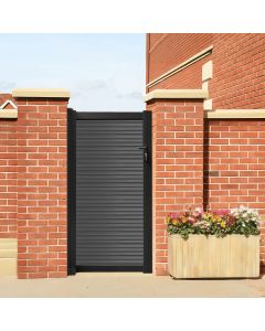 Slatted Pedestrian Composite Gate – Slate Grey