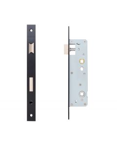 Slim Bathroom Lock Black Satin