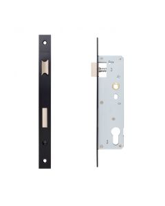 Slim Euro Profile Sash Lock Black Satin