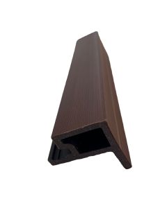 Slatted Composite Cladding Wall Panel Starter/End Trim - Teak - 3m