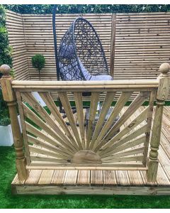 Sunrise Timber Decking Panel 1130mm x 760mm x 32mm
