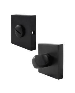 Matt Black Square Bathroom Privacy Turn and Release Locks