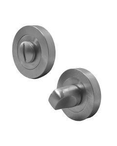 Nickel/Chrome Round Bathroom Privacy Turn and Release Locks