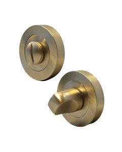 Satin Gold Round Bathroom Privacy Turn and Release Locks
