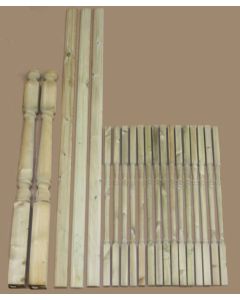 1.8m Complete Turned Decking Handrail Kit 