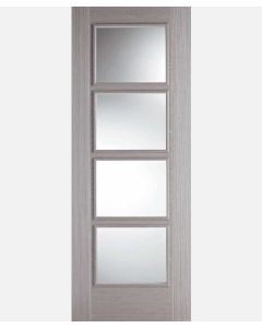 LPD Internal Pre-Finished 4 Panel Vancouver Glazed Light Grey Door 