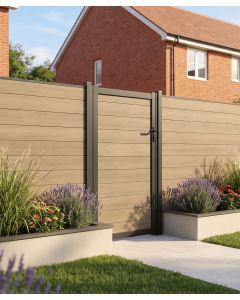 Classic Pedestrian Composite Gate – Warm Sand
