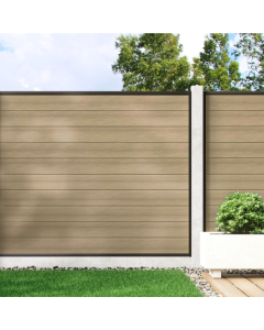 Warm Sand - 1.8m Composite Fence Panel Kit For Concrete Posts