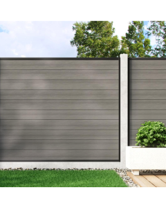 Welsh Grey - 1.5m Composite Fence Panel Kit For Concrete Posts