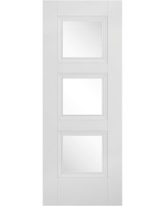 LPD Internal Amsterdam 3L Glazed White Primed Door