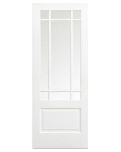 LPD Internal White Primed Smooth Clear Glazed Downham Door