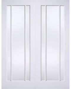 LPD Internal Pairs White Primed Lincoln With Clear Glass Door