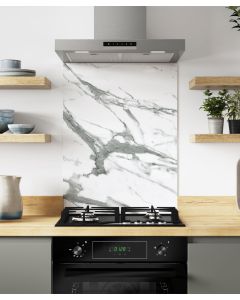 ALLOY White Marble Hob Splashback (800 x 600 x 4mm)