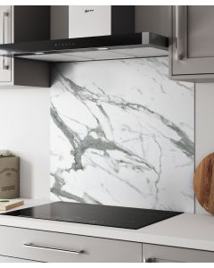 ALLOY White Marble Hob Splashback (800 x 900 x 4mm)