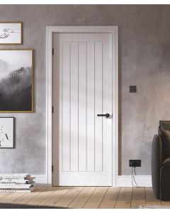 LPD Internal White Primed Mexicano Door