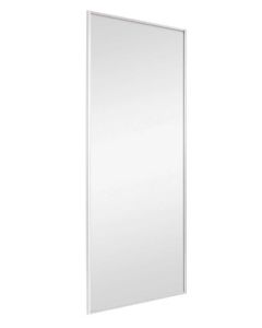 White Frame Contemporary Sliding Wardrobe Door