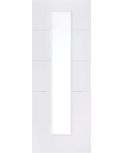 LPD Internal Santandor White Primed 1L Clear Glass Rms Door