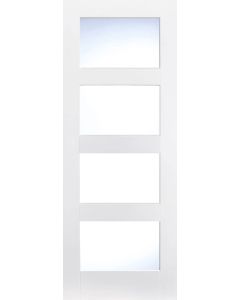 LPD Internal Shaker 4 Glass White Primed Door